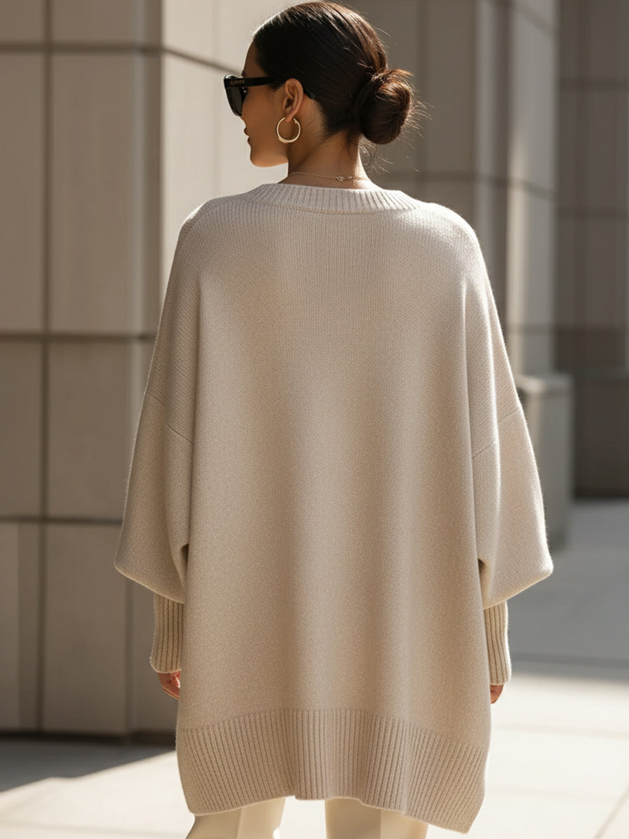 Katherine | Oversized Knit Poncho Sweater