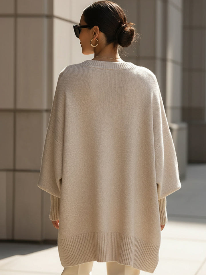 Katherine | Oversized Knit Poncho Sweater