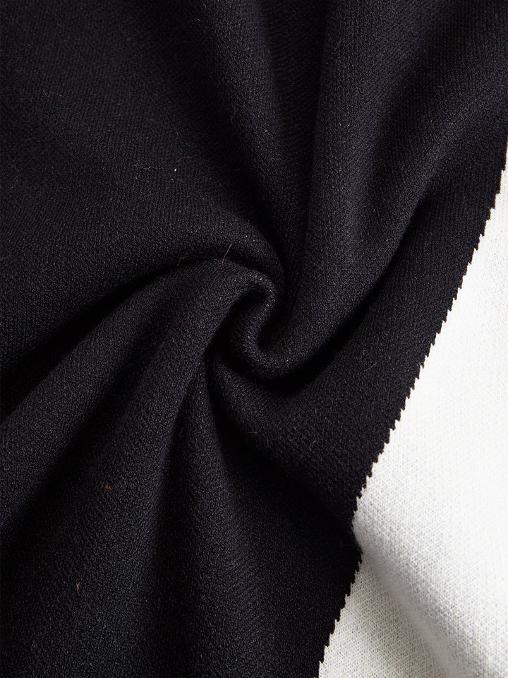 Tracie | Elegant Monochrome Contrast One - Shoulder Bodycon Dress