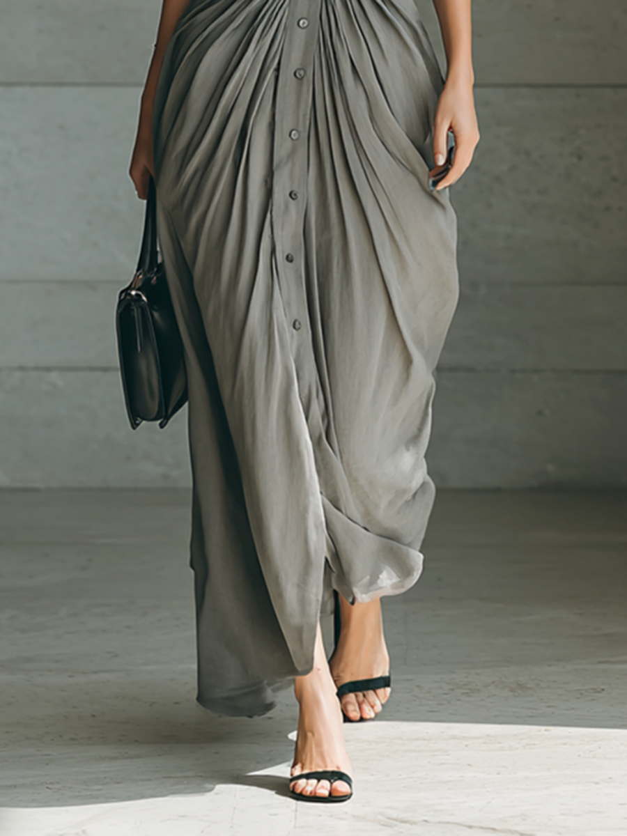 Zéphyrine | Pleated Long Dress