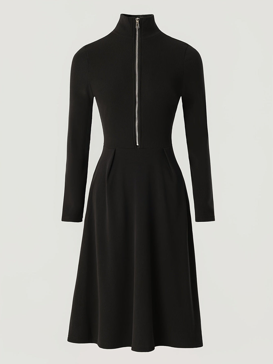 ZINNIA | LONG-SLEEVED DRESS WITH ZIPPER AND STRETCH FABRIC