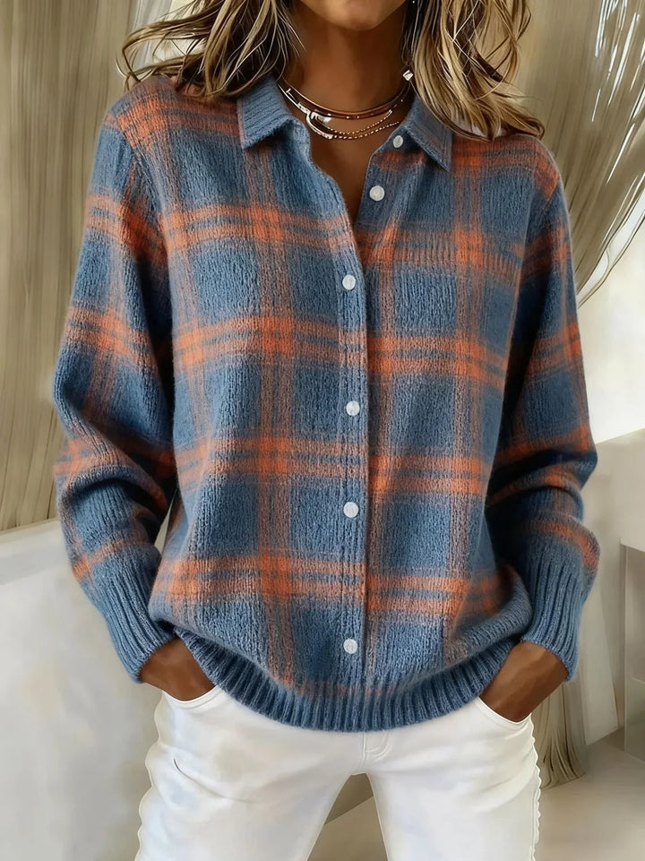 Candela | Checkered Knit Jacket