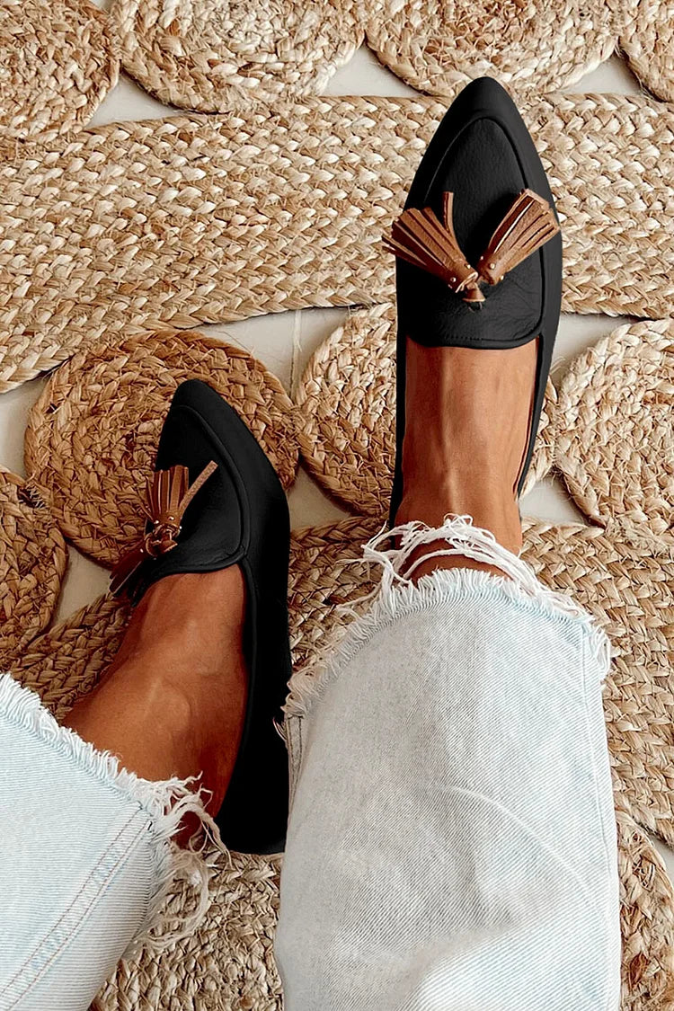 Pauline | Pointed Loafers with Tassels