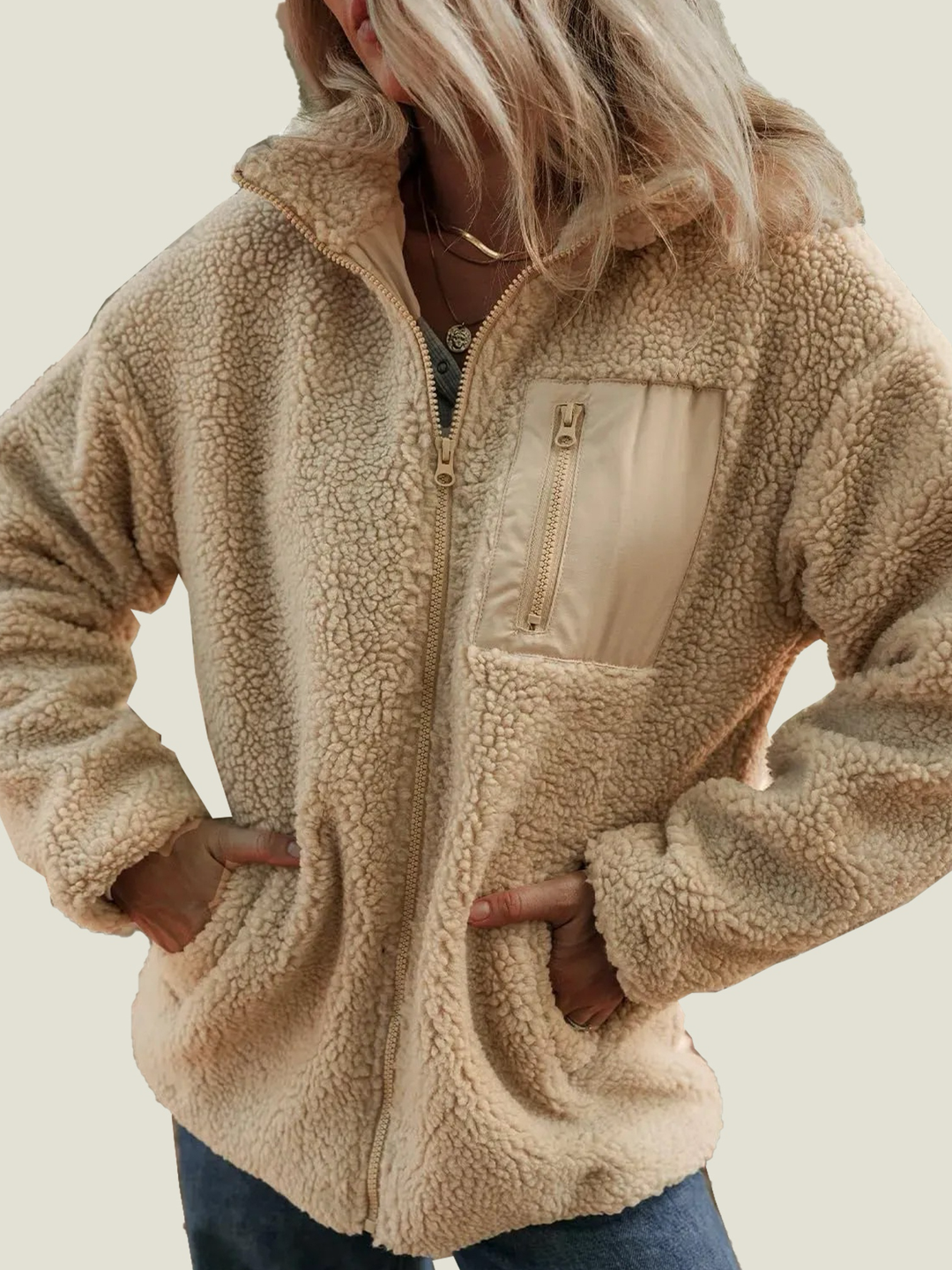 Anastasia |  Teddy Full Zipper Fleece Jacket