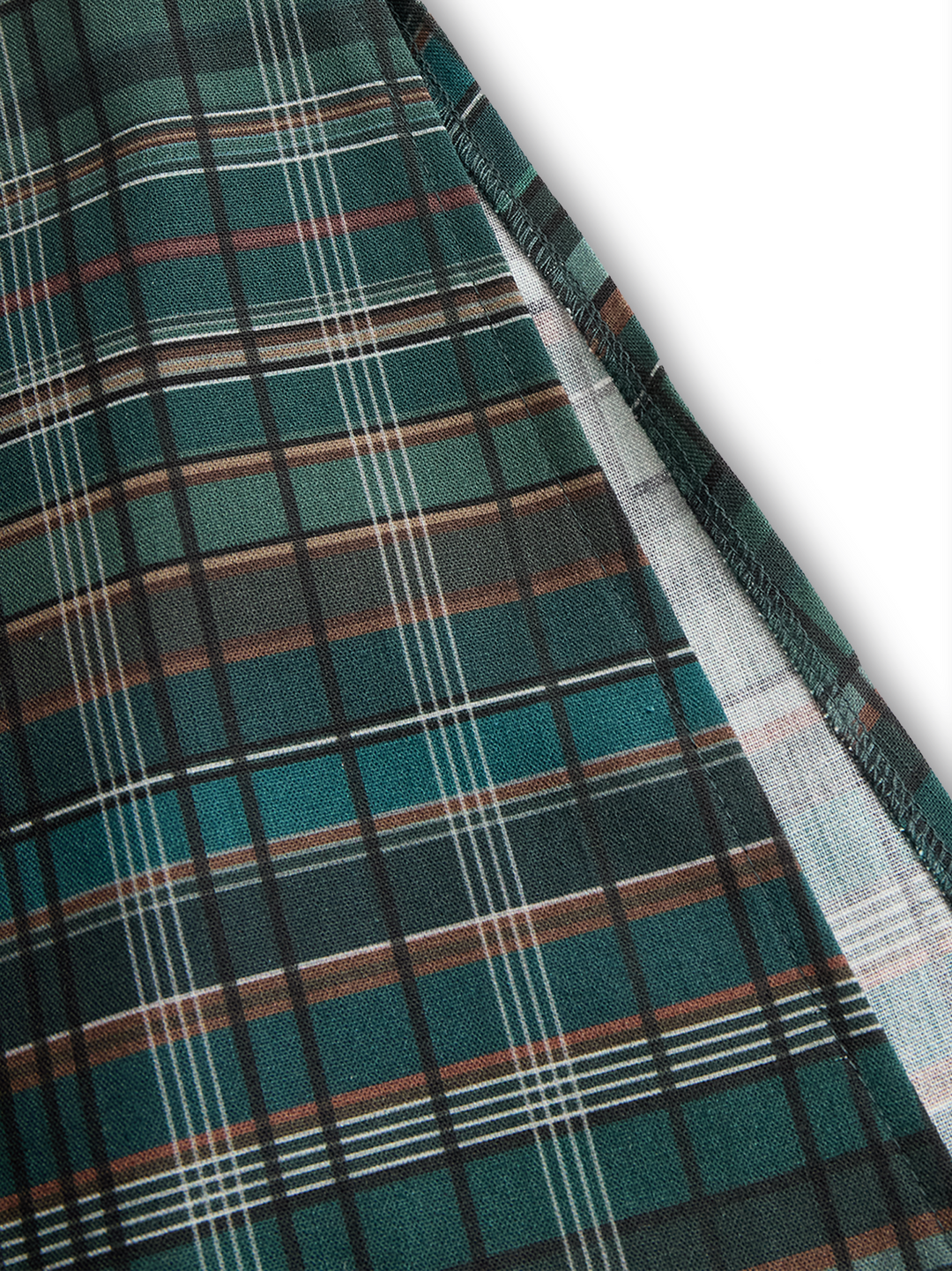 Tiara | Maxi Shirt Dress in Checkered Pattern with Lapel and Buttons