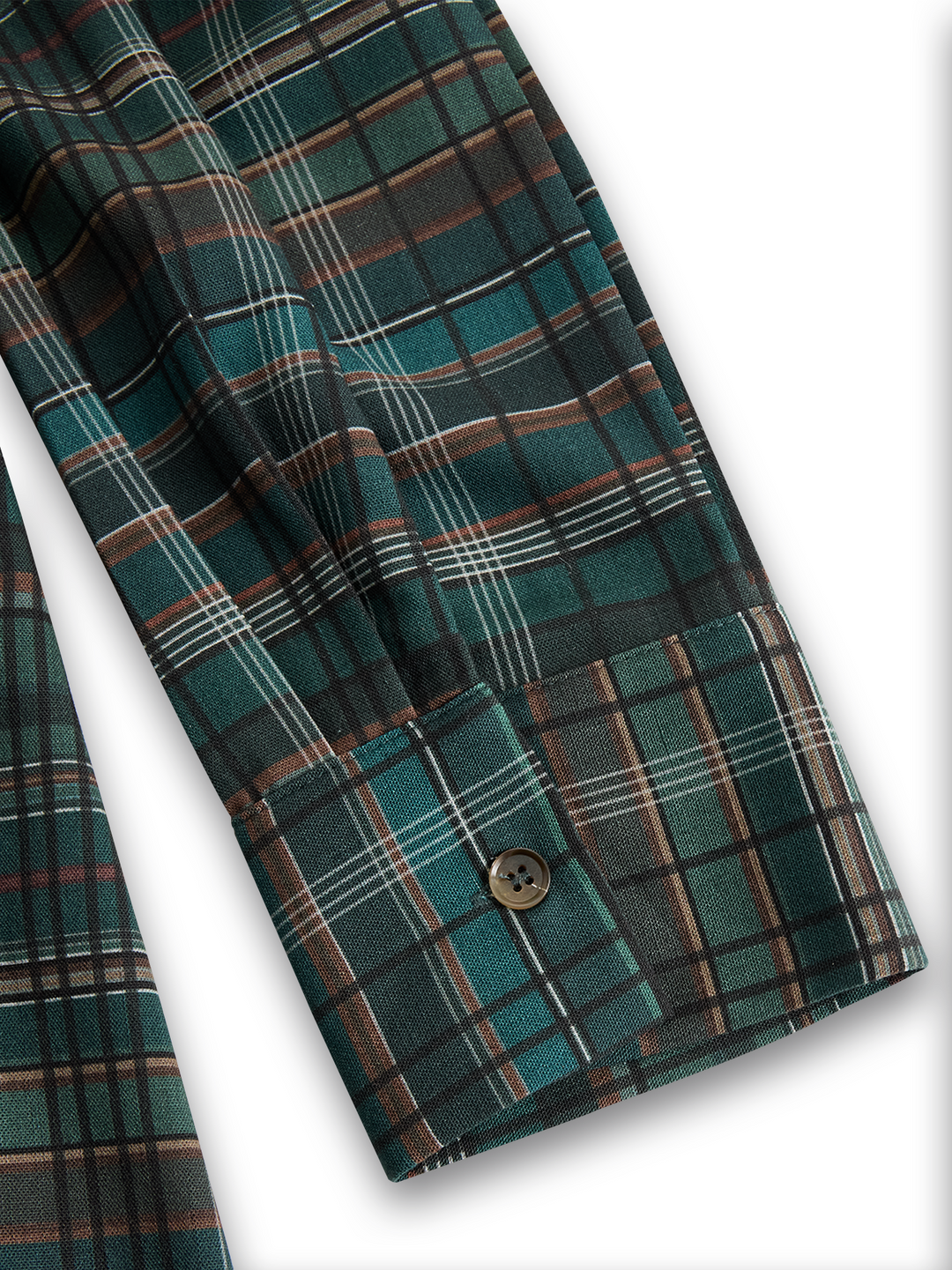 Tiara | Maxi Shirt Dress in Checkered Pattern with Lapel and Buttons