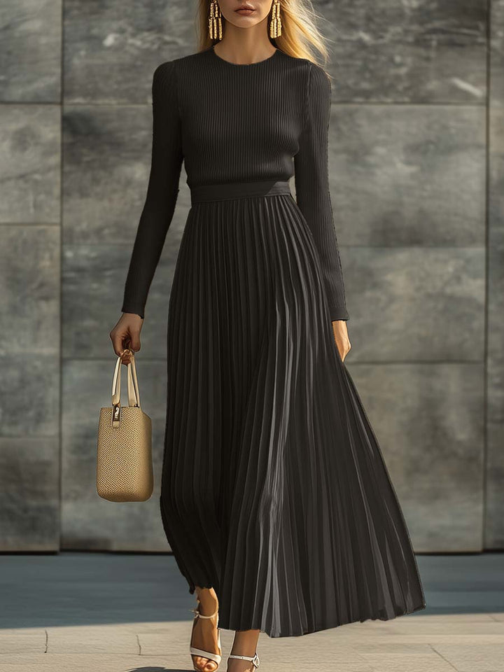 CHARLOTTE | CASUAL KNIT SATIN DRESS
