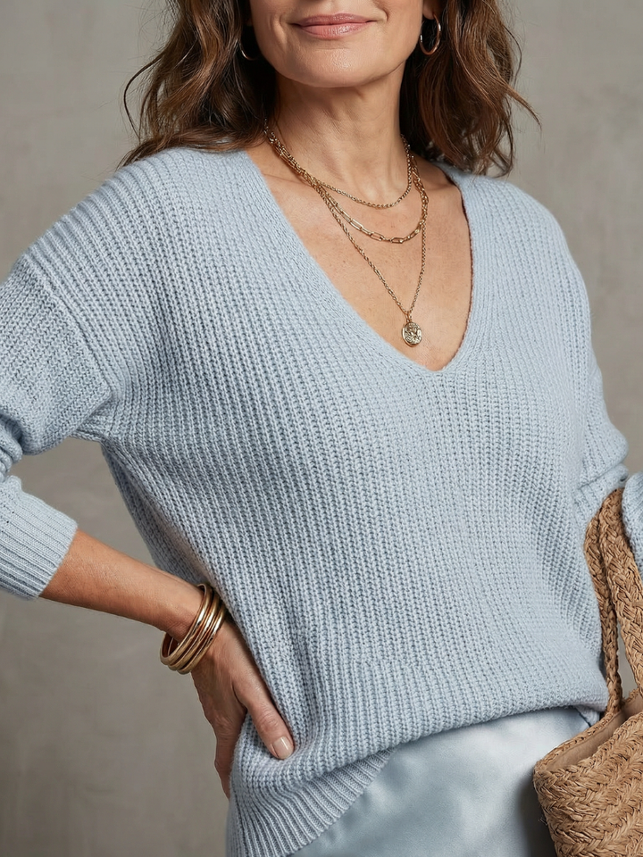 Luciana | Bias Fall Satin Skirt Knit Layer Set