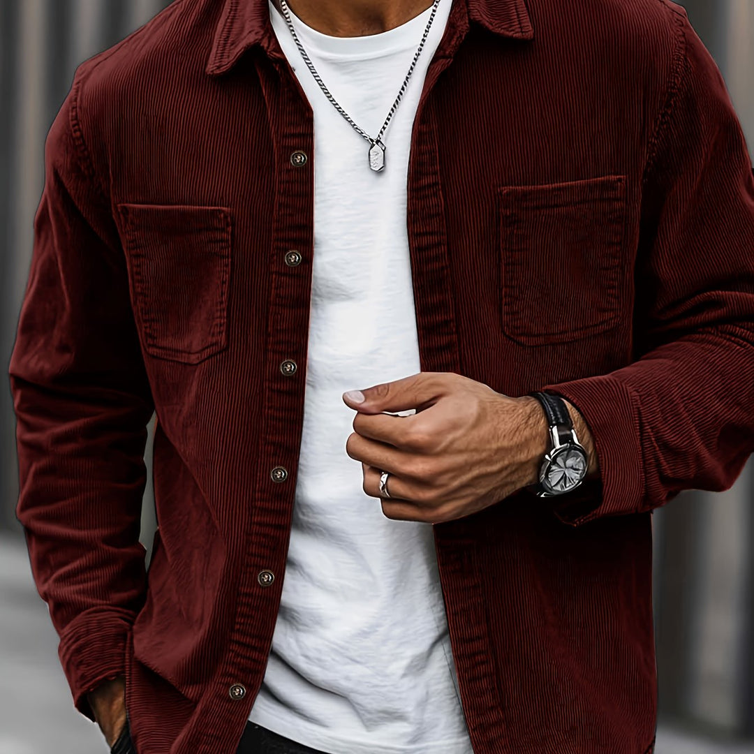 Brandon | Ribbed Textured Overshirt