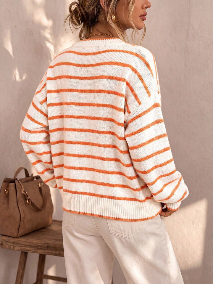 Malia | Striped Knitted Cardigan for Women