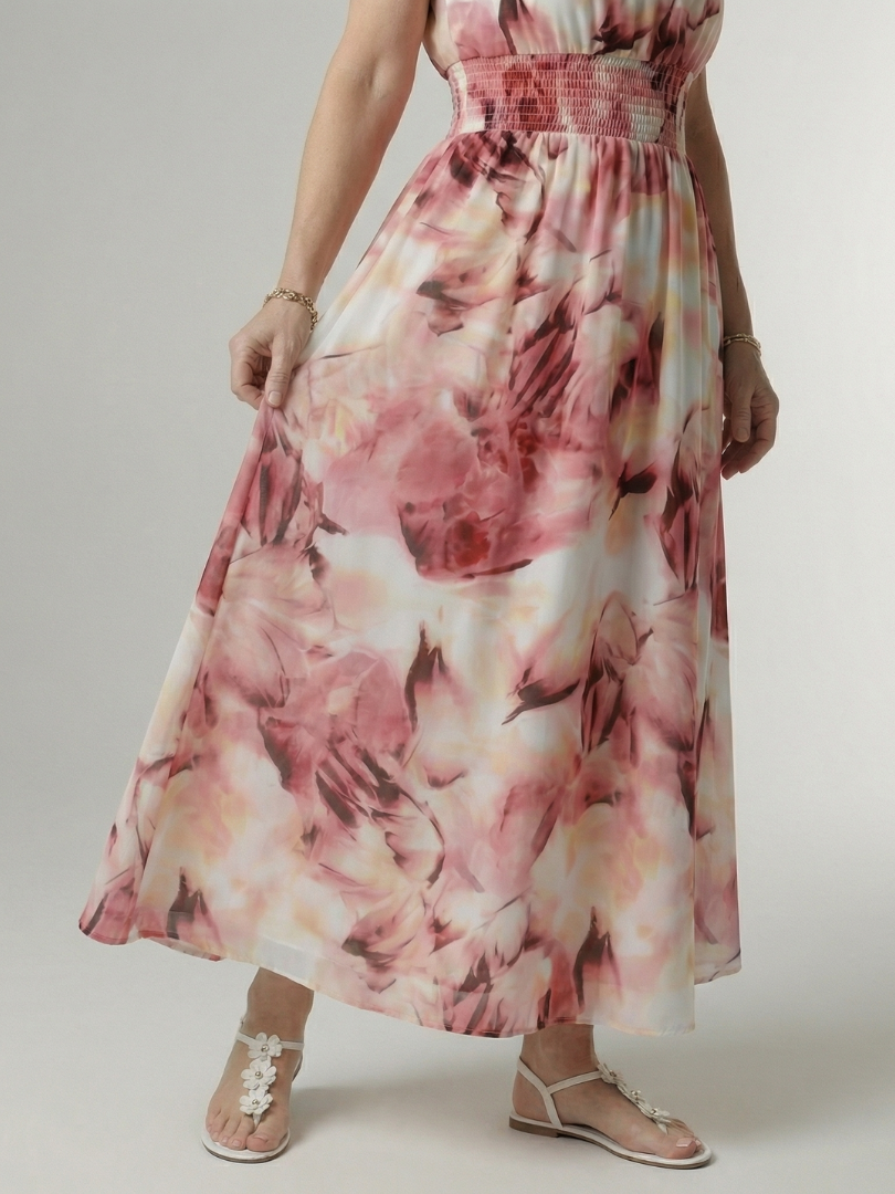 Sylin | Midi Dress with Deep Neckline and Halter Neck
