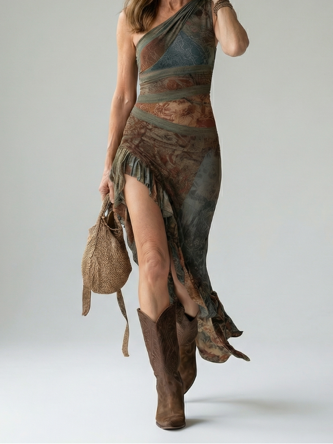 Zalia | Quiet Drape MIdi Dress