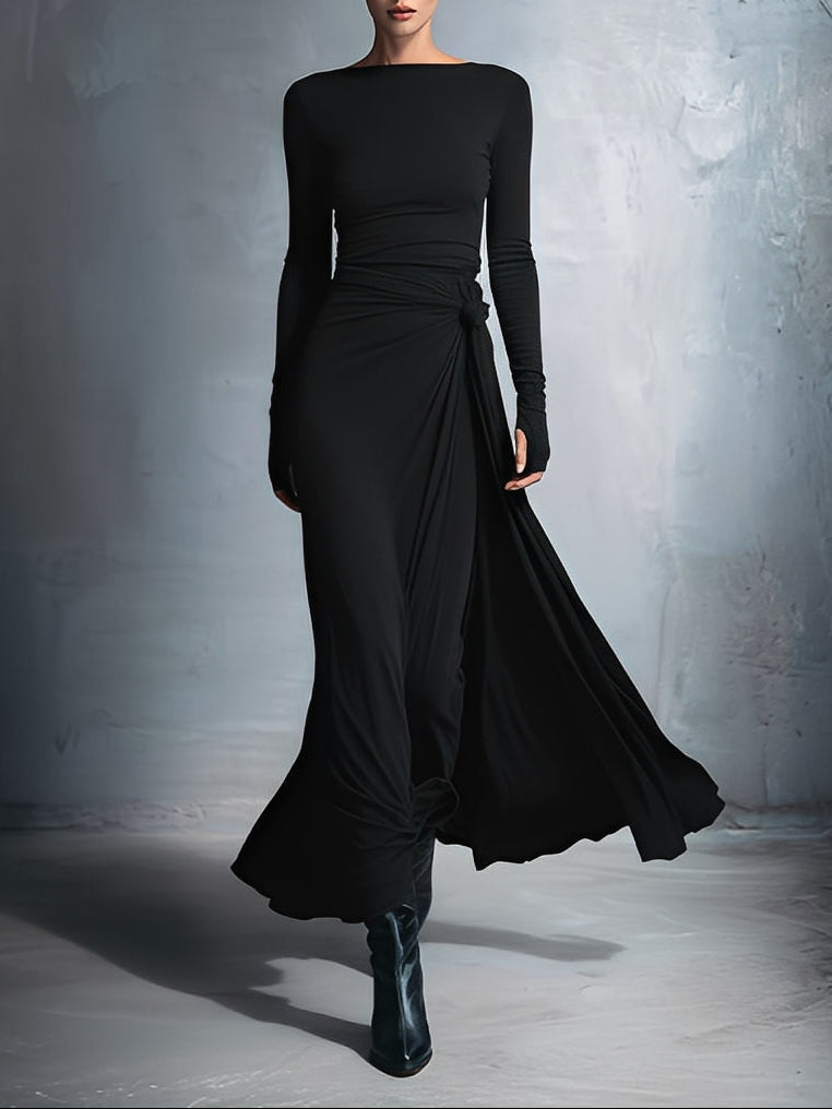Naomie | Side Knot Maxi Dress
