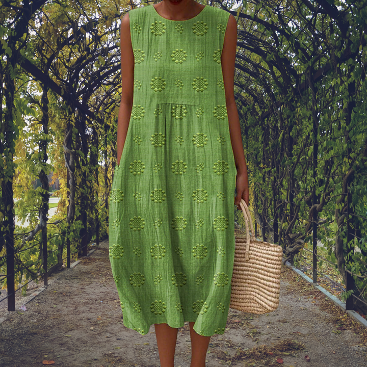 Aikaterini – Elegant sleeveless dress with pockets