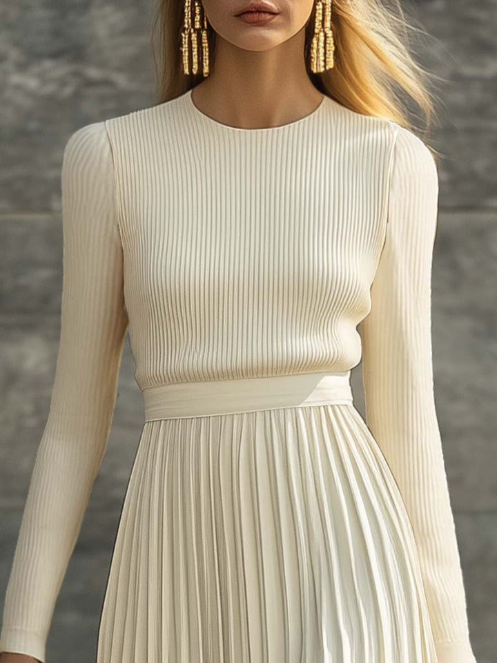 CHARLOTTE | CASUAL KNIT SATIN DRESS