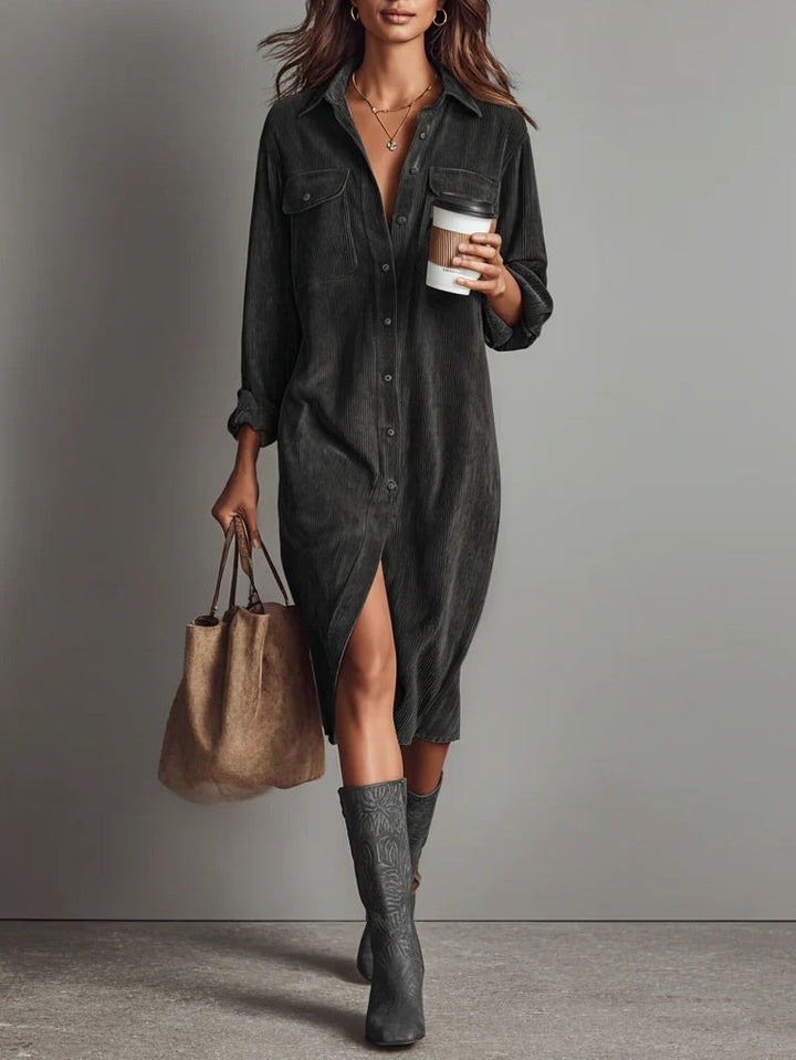 Clara | Midi Dress in Velvet