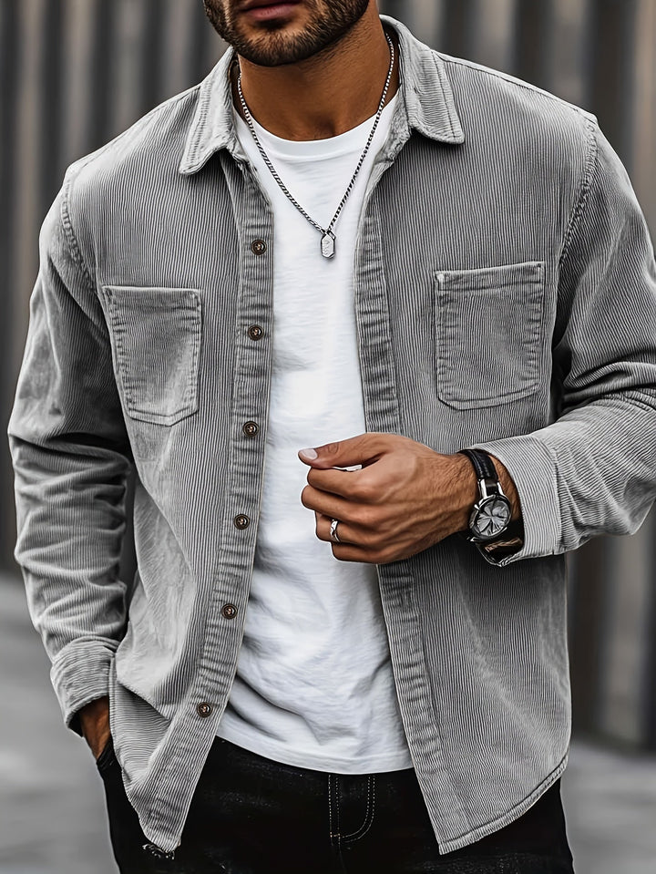 Brandon | Ribbed Textured Overshirt