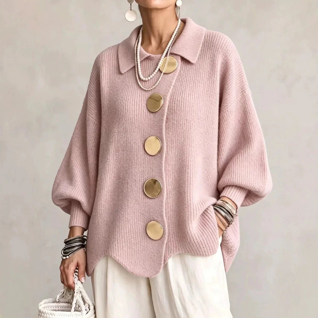 Kaylor | Oversized Collared Button Cardigan