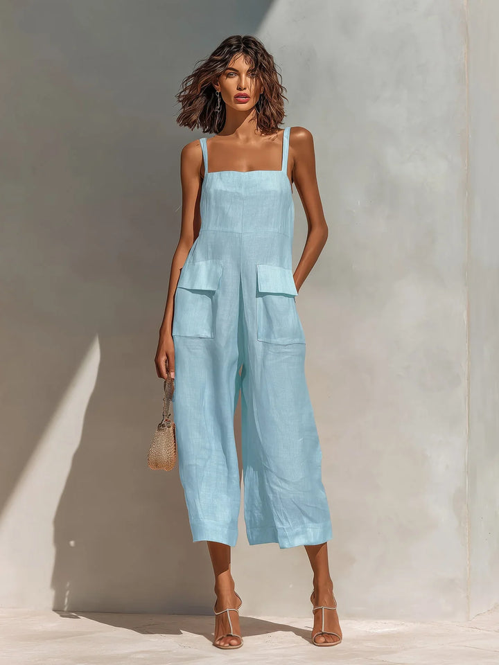 Mercedes | Elegant Mono Linen and Cotton Blend