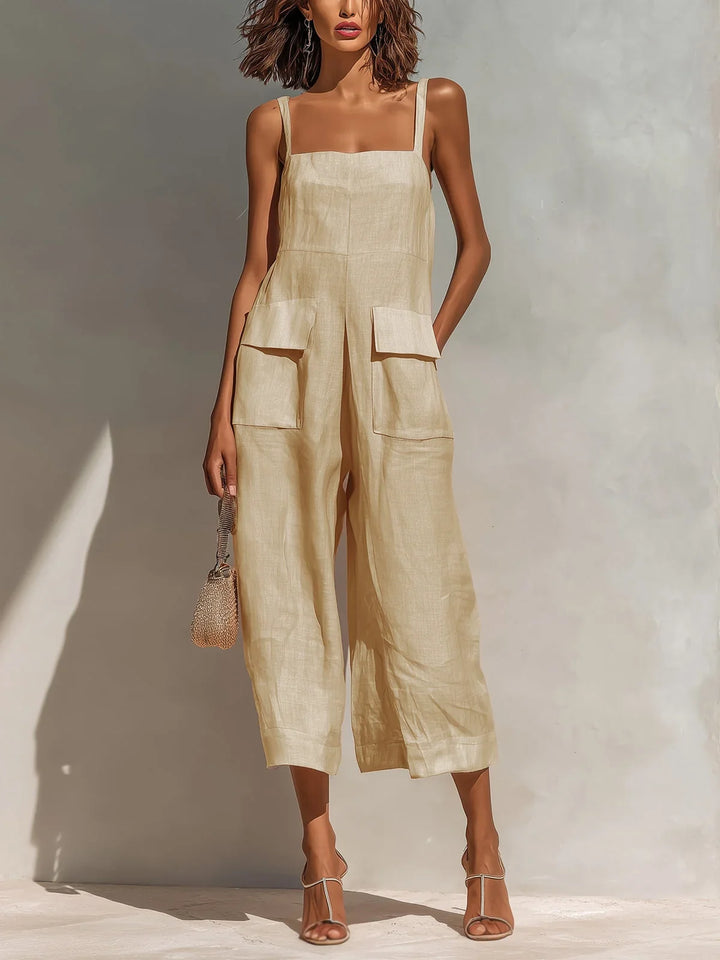Mercedes | Elegant Mono Linen and Cotton Blend