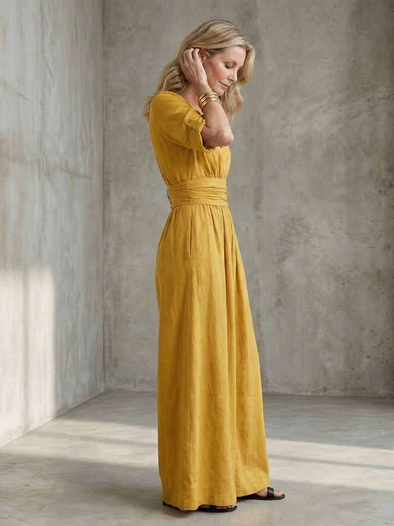 Wanda | Cross Front Wide Leg Jumpsuit