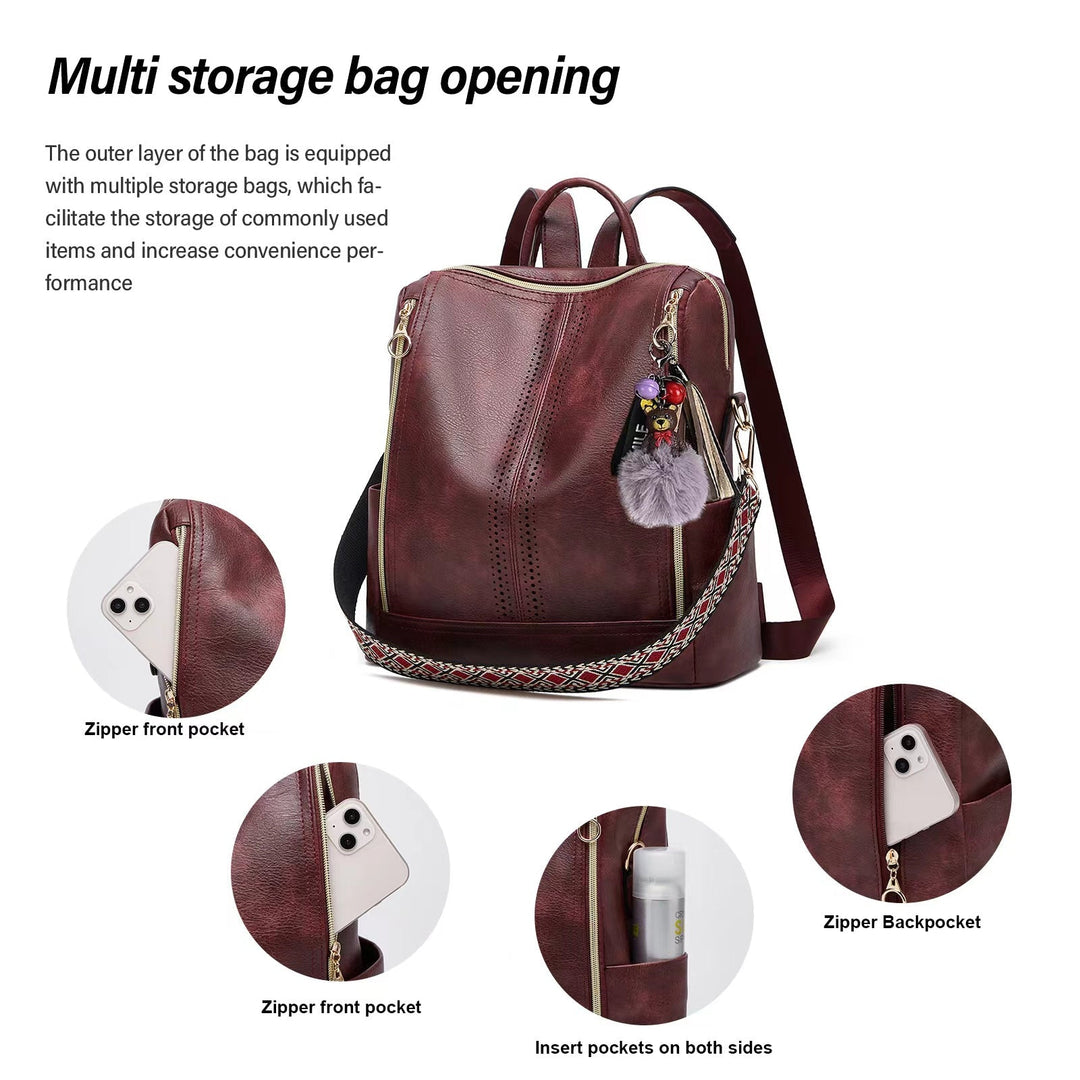 Mara | Luxury Leather 2-in-1 Convertible Backpack + Free Pouch