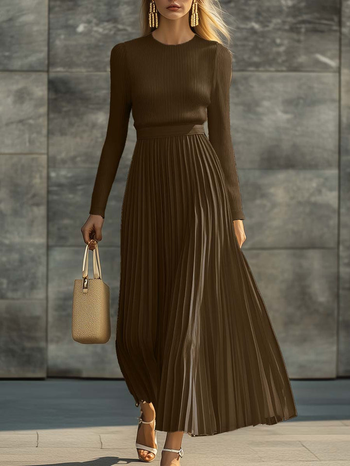 CHARLOTTE | CASUAL KNIT SATIN DRESS
