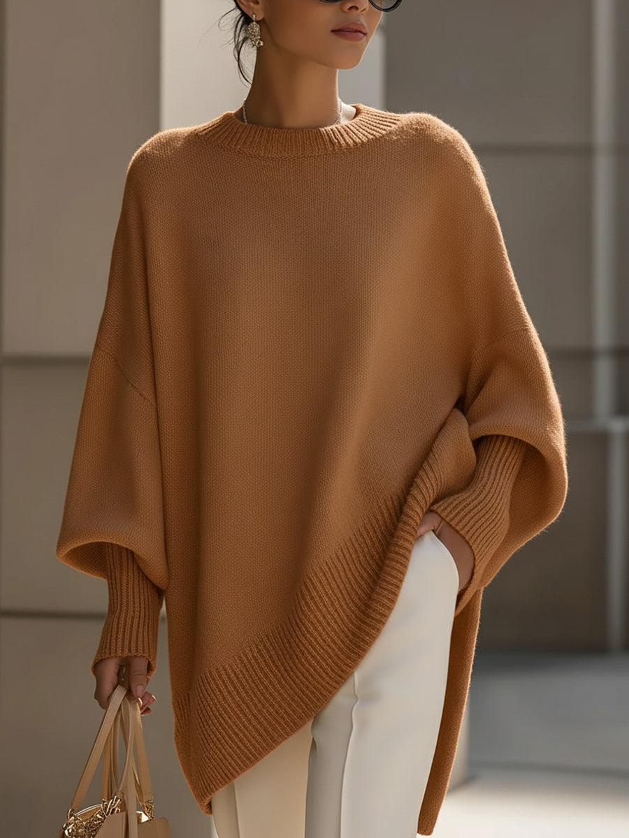 Katherine | Oversized Knit Poncho Sweater