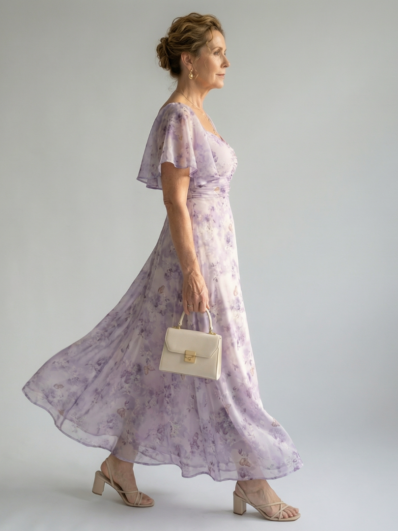 Vaelis | Midi Dress with Flared Sleeves