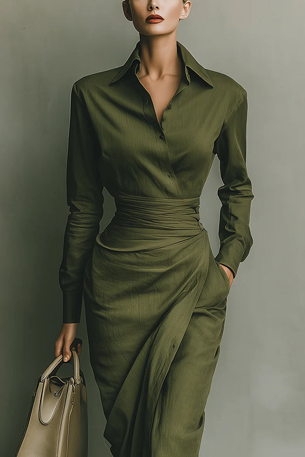 MELIORA | MAXI DRESS IN WRAP LOOK