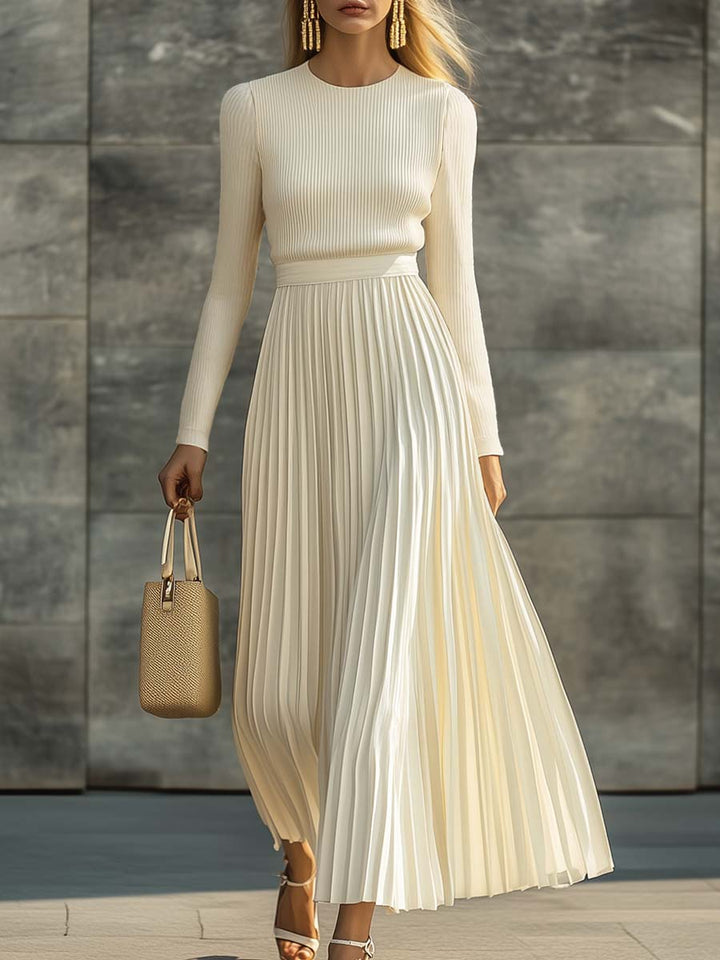 CHARLOTTE | CASUAL KNIT SATIN DRESS
