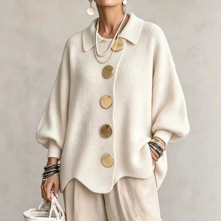Kaylor | Oversized Collared Button Cardigan