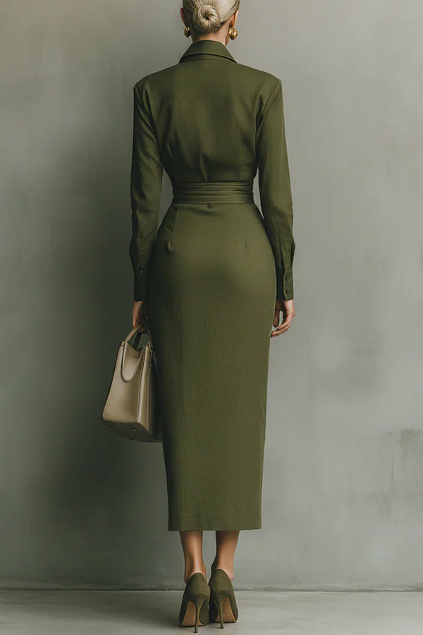 MELIORA | MAXI DRESS IN WRAP LOOK