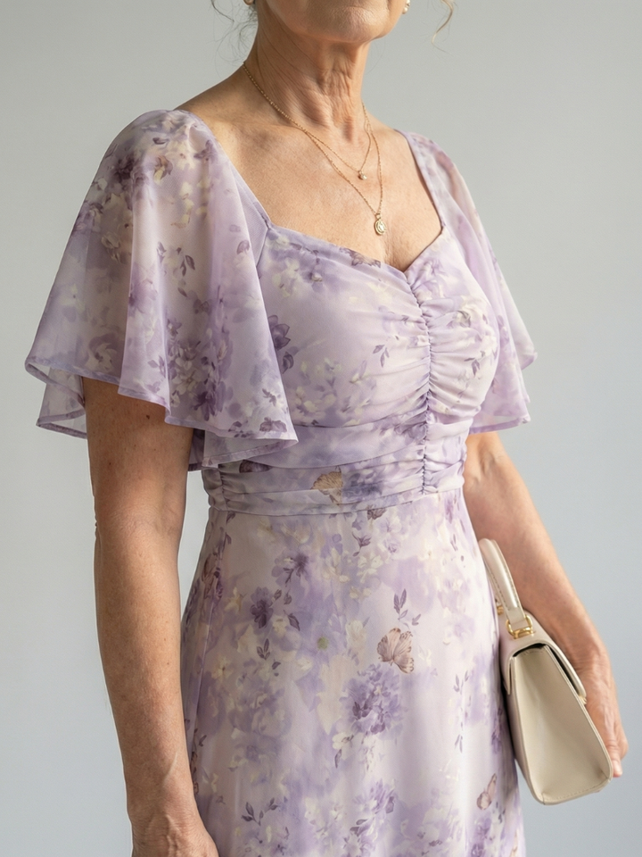 Vaelis | Midi Dress with Flared Sleeves