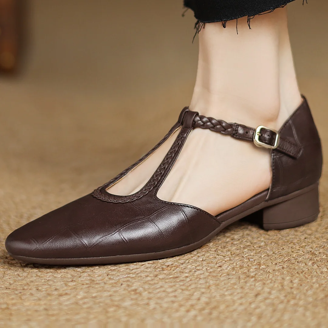 Lily | Leather Mary Janes