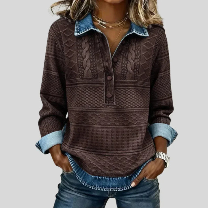 Azalea | Vintage Cable Knit Collar Sweater