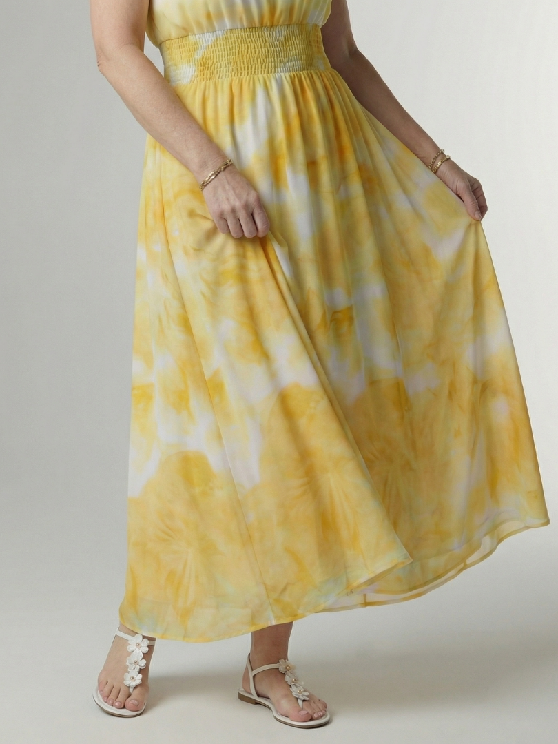Sylin | Midi Dress with Deep Neckline and Halter Neck