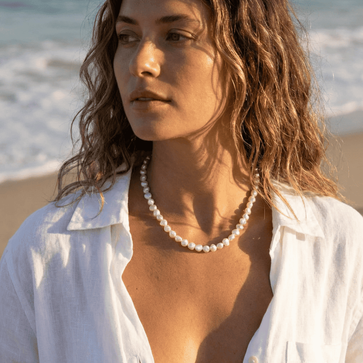Sara | Shell Bay Pearl Necklace