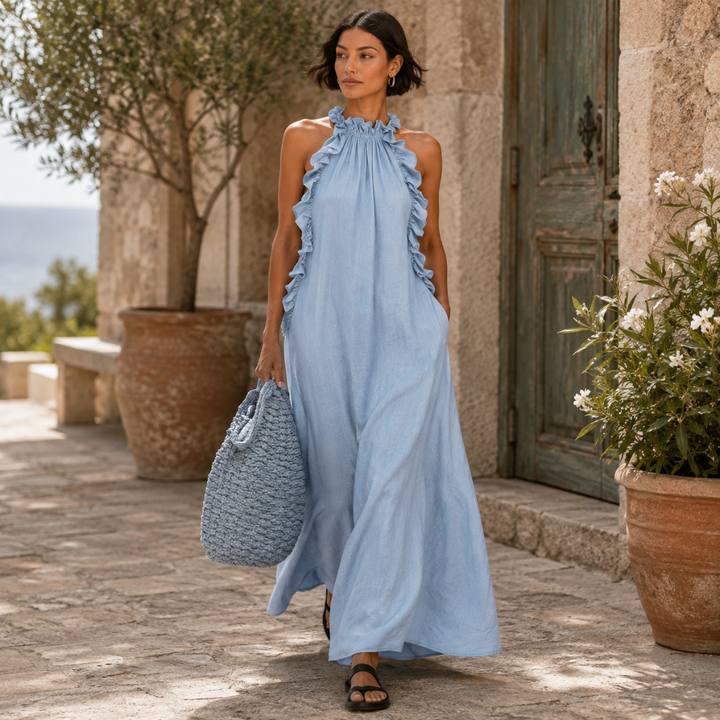 Arabella | Soft Ruffle Statement Maxi Dress