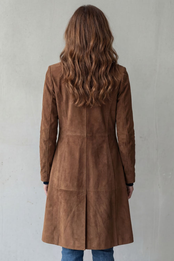 Dolores | Vintage suede finish – Longline coat
