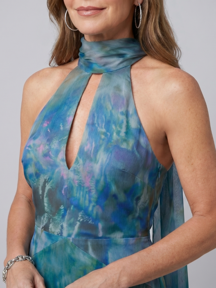 Juniper | Sleeveless Maxi Dress with Keyhole Neckline