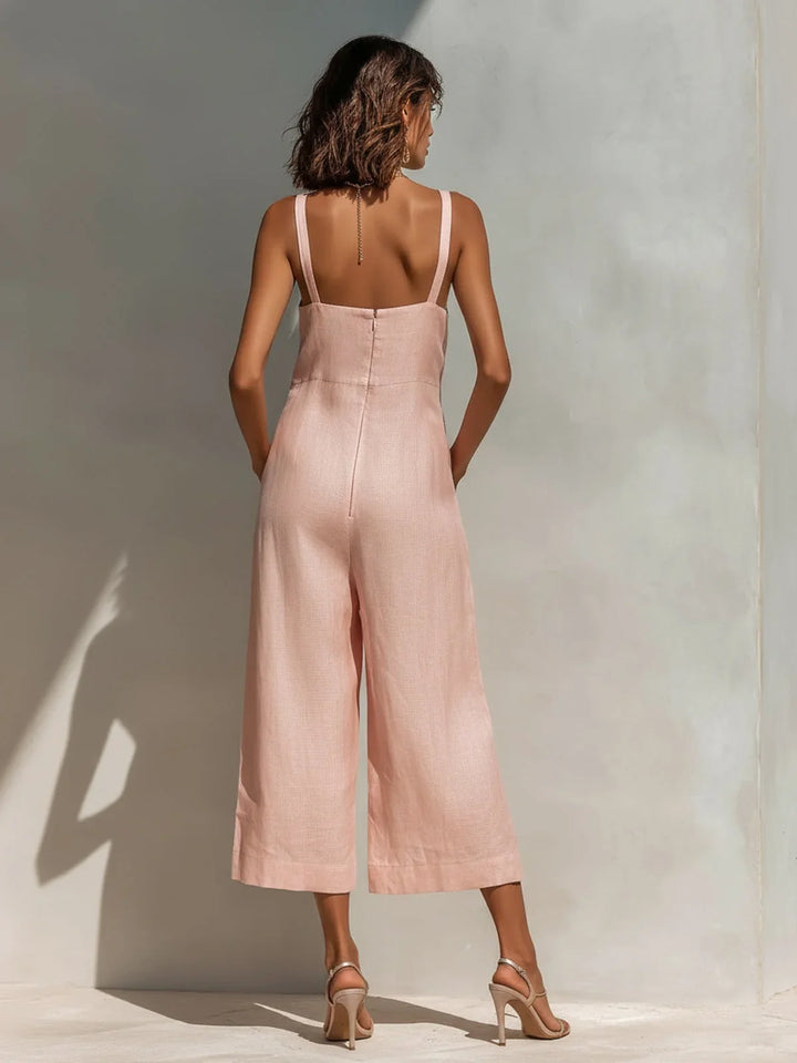 Mercedes | Elegant Mono Linen and Cotton Blend