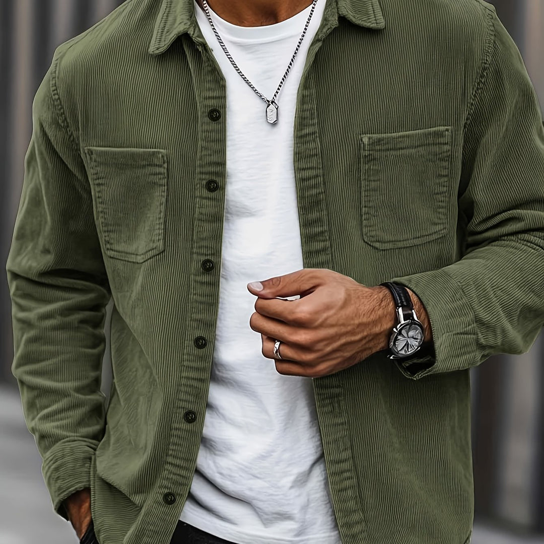 Brandon | Ribbed Textured Overshirt