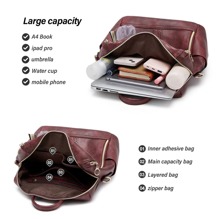Mara | Luxury Leather 2-in-1 Convertible Backpack + Free Pouch