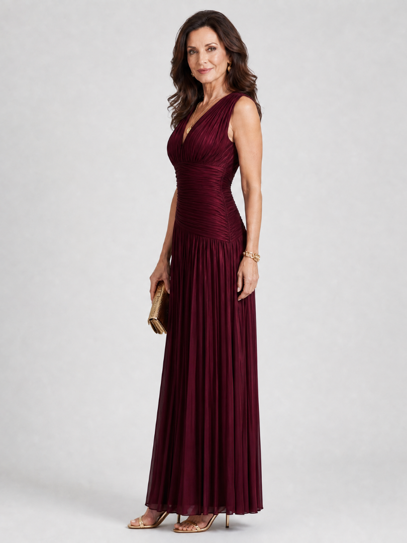 Bellamy | Luxe Draped Pleated Dress
