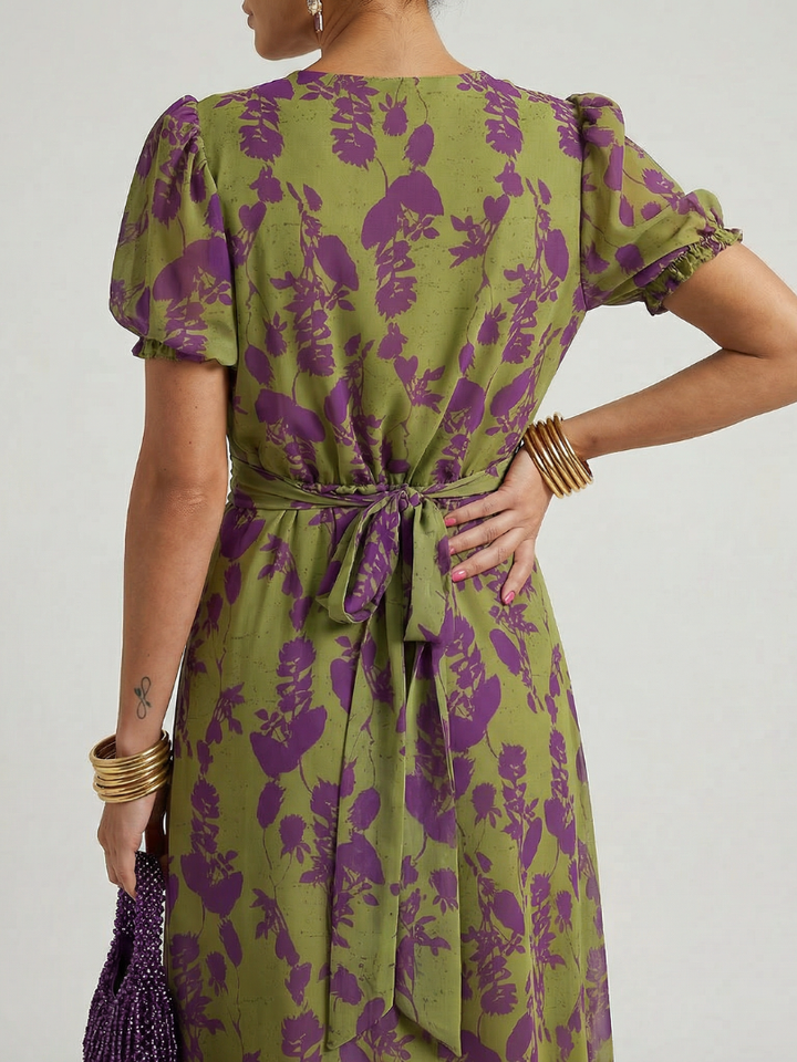 Virel | Floral Pattern Midi Dress