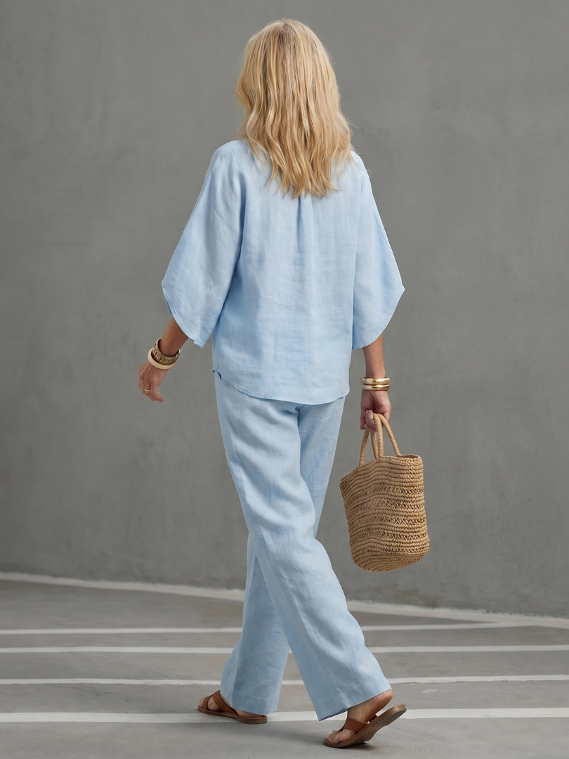 Amity | Button Front Relaxed Tunic Trouser Set