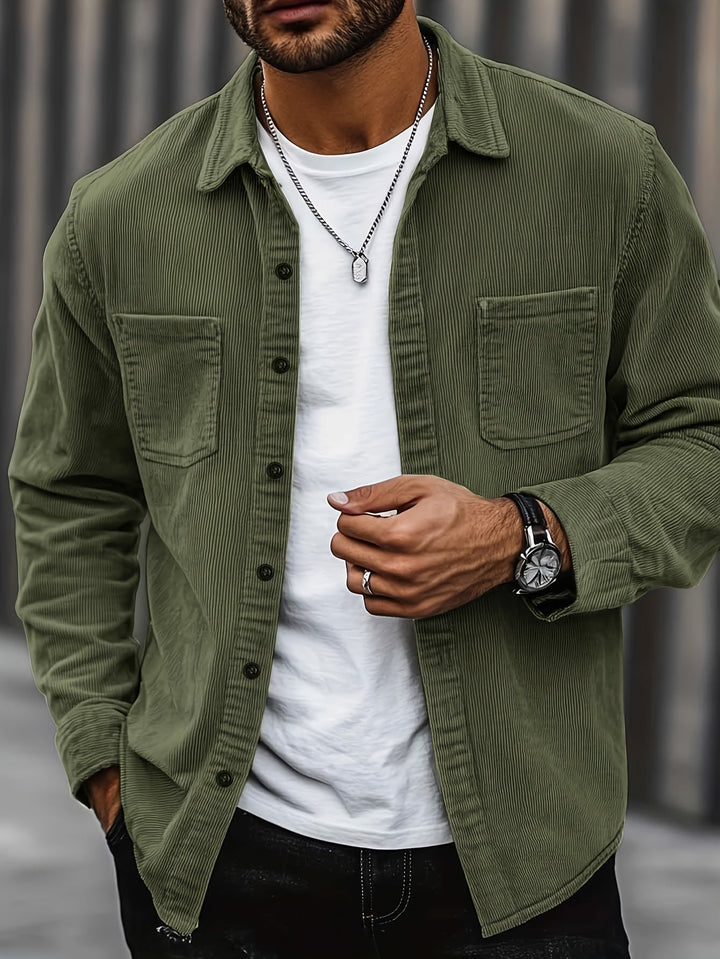 Brandon | Ribbed Textured Overshirt