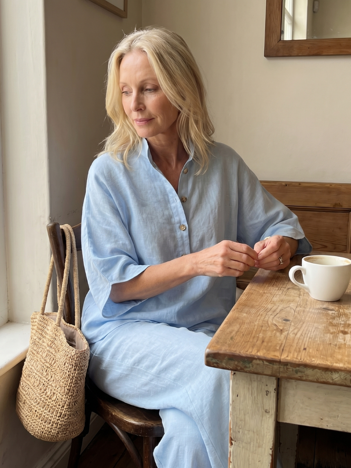 Amity | Button Front Relaxed Tunic Trouser Set