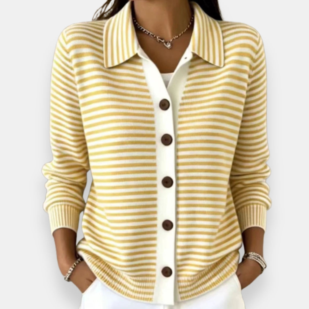 Norah | Striped Button Cardigan